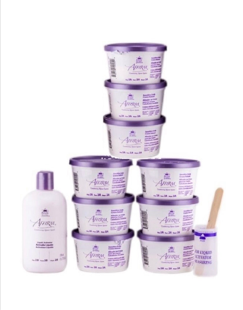 Affirm Creme Relaxer Cuir chevelu sensible, paquet de 9
