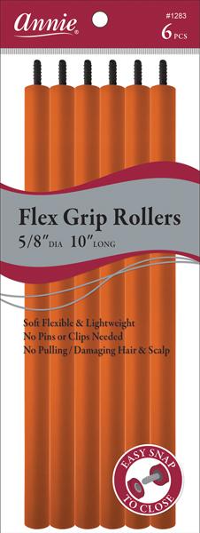 ANNIE FLEX GRIP ROLLERS 5/8" DIAMETER 10" LONG 6PC ORANGE