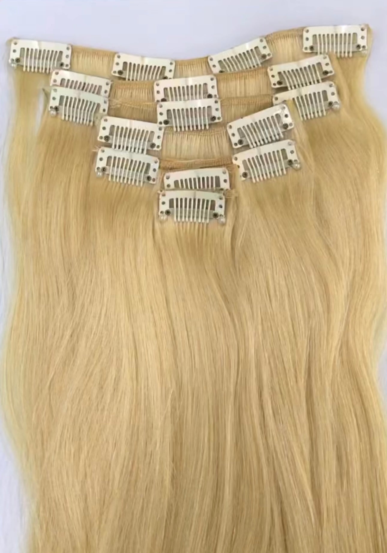 Blonde seamless clip ins