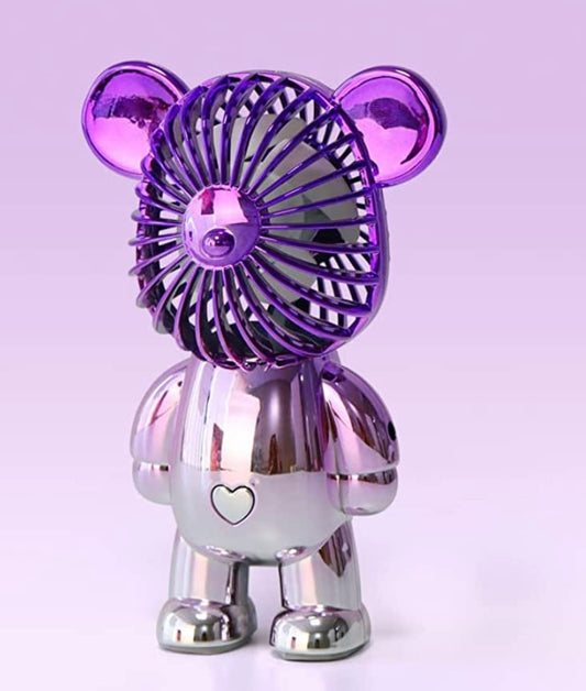 Portable Colored Shaped Bear Fan