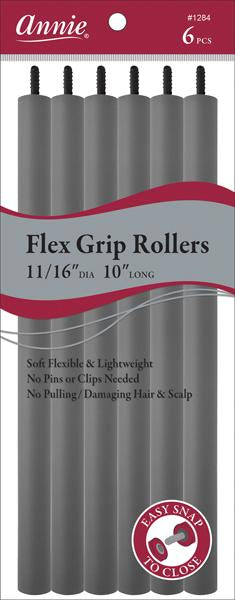 ANNIE FLEX GRIP ROLLERS 11/16" DIAMETER 10" LONG 6PC GRAY