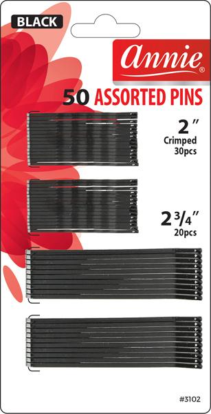 ANNIE 50PC ASSORT PINS 2" AND 2 3/4"