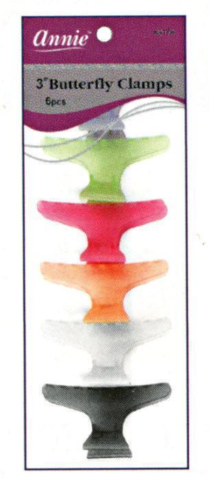 ANNIE 6PC 3" BUTTERFLY CLIPS